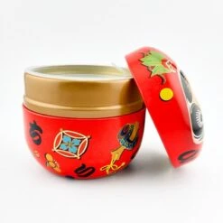 Metal Tea Box - Red Daruma -Shibui Store 24 min