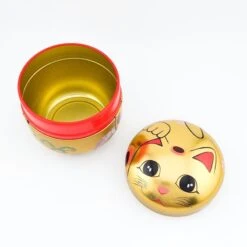 Metal Tea Box - Golden Maneki Neko -Shibui Store 27 min