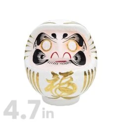 White Japanese Daruma – 3.5” To 5.9” -Shibui Store 45 min