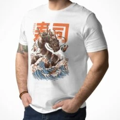 Japanese Graphic T-Shirt - Sushi Dragon -Shibui Store 48 min 0848ca6d c640 4038 8f95 4e1a4189ec2f