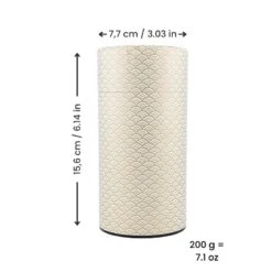 Washi Tea Canister - Golden Seigaiha 9 Washi Tea Canister - Golden Seigaiha -Shibui Store BoiteaTheJaponaiseSeigaihaDoree min