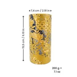 Golden Washi Japanese Tea Caddy -Shibui Store BoiteaTheJaponaiseWashiDore min