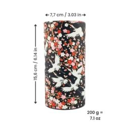Washi Tea Canister - Hana Tsuru 9 Washi Tea Canister - Hana Tsuru -Shibui Store BoiteaTheJaponaiseWashiHanaTsuru min