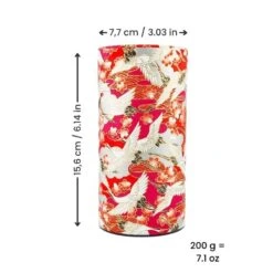 Washi Tea Canister - Tsuru -Shibui Store BoiteaTheJaponaiseWashiTsuru min