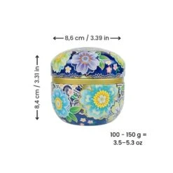 Blue Metal Japanese Tea Box 11 Blue Metal Japanese Tea Box -Shibui Store BoiteaTheMetalJaponBleu min