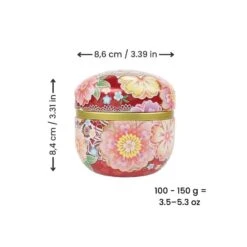 Red Metal Japanese Tea Box 11 Red Metal Japanese Tea Box -Shibui Store BoiteaTheMetalJaponRouge min