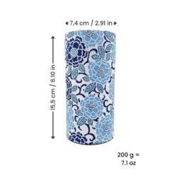 Japanese Tea Box Washi Paper - Blue -Shibui Store BoiteaTheWashiBleu min