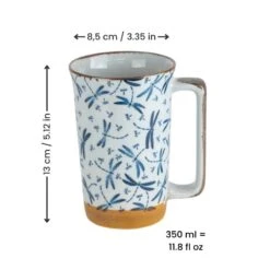 Large Japanese Mug - Dragonfly -Shibui Store GrandMugJaponaisLibellule min