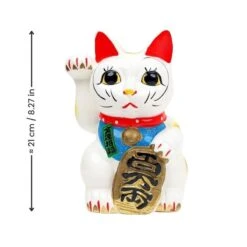 Maneki Neko White Seto - 21 Cm -Shibui Store ManekiNekoBlancSeto 21cm min