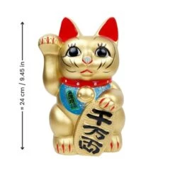 Maneki Neko Golden Seto - 24 Cm 13 Maneki Neko Golden Seto - 24 Cm -Shibui Store ManekiNekoDoreSeto 24cm min