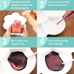 Kuretake Drop Of Shimmer Glitter Ink -Shibui Store PAPET355 1 min