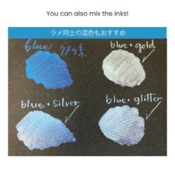 Kuretake Drop Of Shimmer Glitter Ink -Shibui Store PAPET355blue min