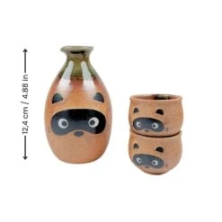 Japanese Sake Set - Tanuki 9 Japanese Sake Set - Tanuki -Shibui Store ServiceaSakeJaponaisTanuki min