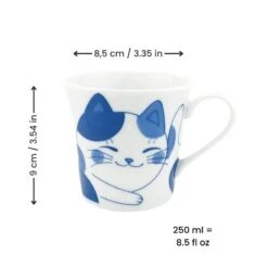 Kawaii Japanese Cat Mug -Shibui Store TasseJaponaiseChatKawaii min