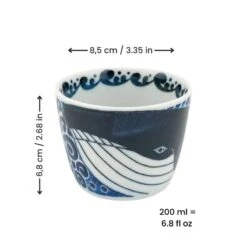 Japanese Soba Cup - Whale -Shibui Store TasseJaponaiseSobaBaleine min