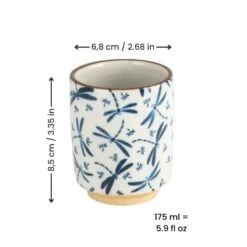 Japanese Tea Cup - Dragonfly -Shibui Store TasseaTheJaponaiseLibellule min