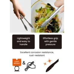Kitchen Tongs Stainless Steel - 7.1 In -Shibui Store UDJ ABENT50 min