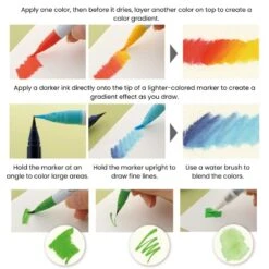 ZIG Brush Pens - Extra Fine Tip - Set Of 12 -Shibui Store UDJ PAPET261 min