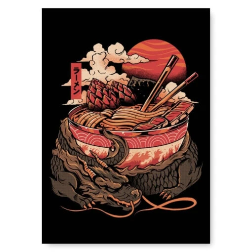 Japanese Poster - Dragon Ramen