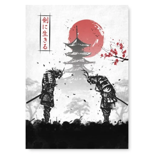 Japanese Poster - Samurai Battle