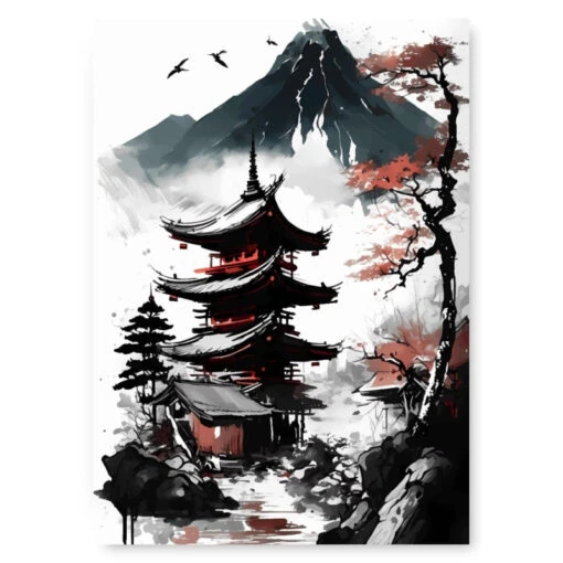Japanese Poster - Pagoda View