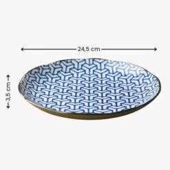 Japanese Porcelain Plate - Kagome -Shibui Store assiette japonaise kagome 319
