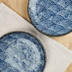 Japanese Plate Seigaiha -Shibui Store assiette japonaise seigaiha 295