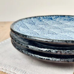 Japanese Plate Seigaiha -Shibui Store assiette japonaise seigaiha 386