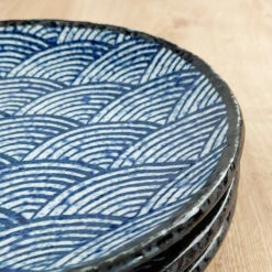Japanese Plate Seigaiha -Shibui Store assiette japonaise seigaiha 890