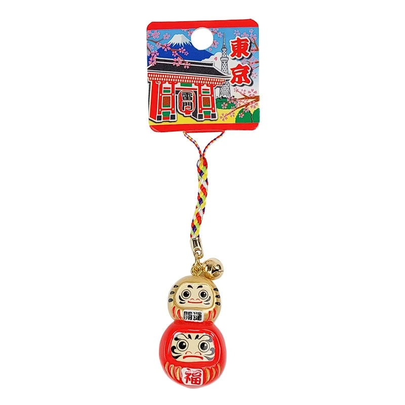 Daruma Cell Phone Charm 3 Daruma Cell Phone Charm