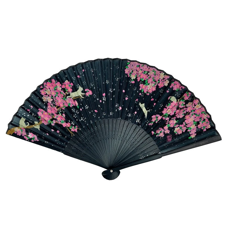 Black Sakura Japanese Fan 3 Black Sakura Japanese Fan