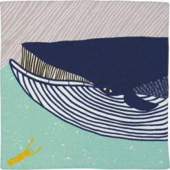 Blue Whale Furoshiki - 19.7x19.7 In