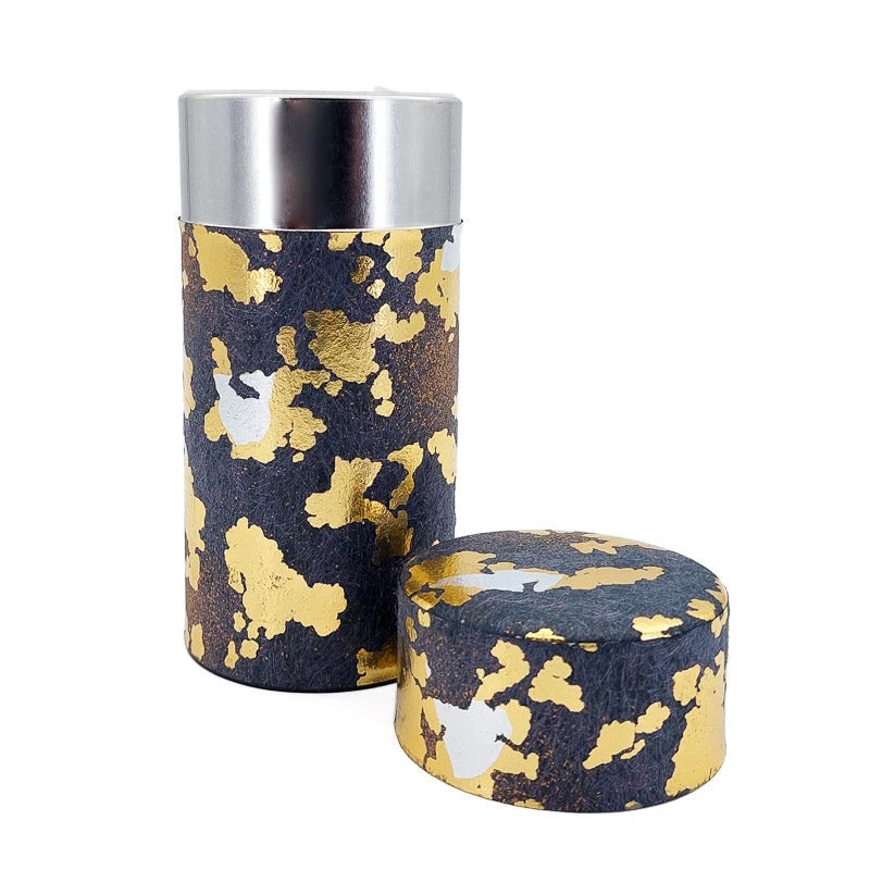 Tea Caddy - Gold Leaf 4 Tea Caddy - Gold Leaf - Image 2