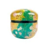 Round Tea Tin - Gold & Green 1 Round Tea Tin - Gold & Green -Shibui Store boite a the ronde or et vert 475