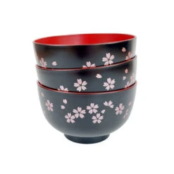 Japanese Soup Bowl - Black Sakura -Shibui Store bol a soupe japonais black sakura 622