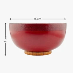 Lacquered Wood Bowl - Akai -Shibui Store bol japonais bois laque akai 648