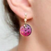 Asanoha Earrings - Purple -Shibui Store boucles doreilles asanoha violet 531