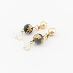 Cherry Blossom Earrings - Black 7 Cherry Blossom Earrings - Black -Shibui Store boucles doreilles japonaises cherry noir 693
