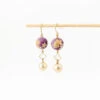 Cherry Blossom Earrings - Purple -Shibui Store boucles doreilles japonaises cherry violet 860