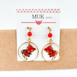Japanese Kingyo Earrings 7 Japanese Kingyo Earrings -Shibui Store boucles doreilles japonaises kingyo 312
