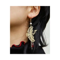 Crane Earrings - Tsuru -Shibui Store boucles doreilles japonaises tsuru 670