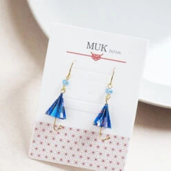 Umbrella Earrings - Blue -Shibui Store boucles doreilles ombrelle bleue 281