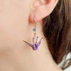 Origami Earrings - Murasaki -Shibui Store boucles doreilles origami murasaki 310