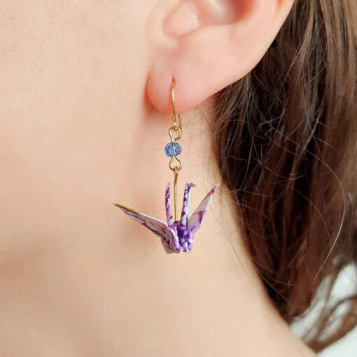 Origami Earrings - Murasaki