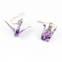 Origami Earrings - Murasaki -Shibui Store boucles doreilles origami murasaki 461