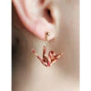 Red Origami Earrings -Shibui Store boucles doreilles origami rouge 498