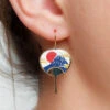 Uchiwa Fuji Earrings -Shibui Store boucles doreilles uchiwa fuji 787