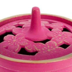 Cast Iron Incense Burner - Iwachu - Pink -Shibui Store bruleur dencens fonte iwachu rose 485