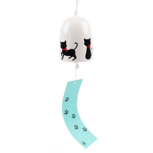 Japanese Wind Chime - Black Cat