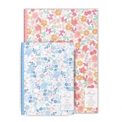 Blue Japanese Notebook -Shibui Store carnet japonais fleuri bleu 801